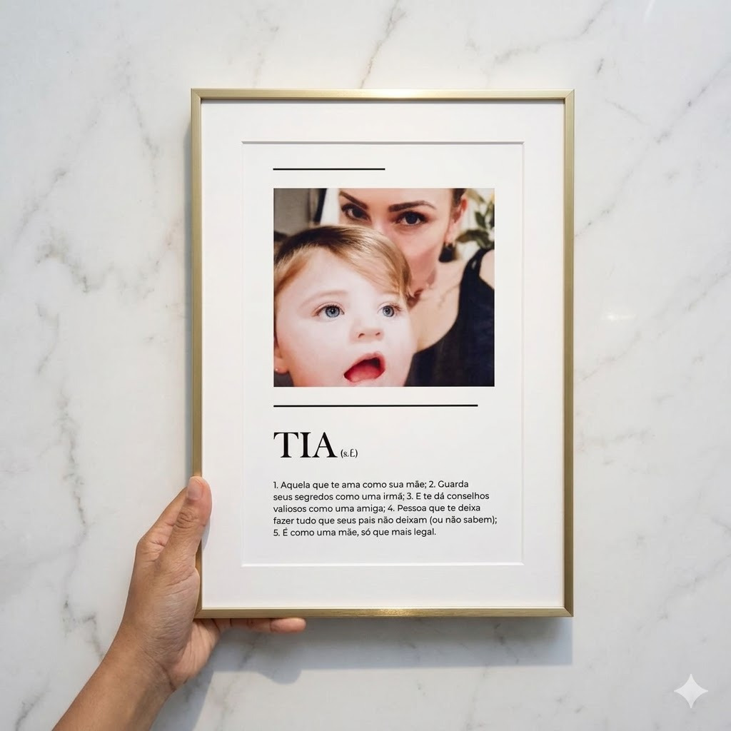 Quadro Tia — Definição Personalizada com Foto